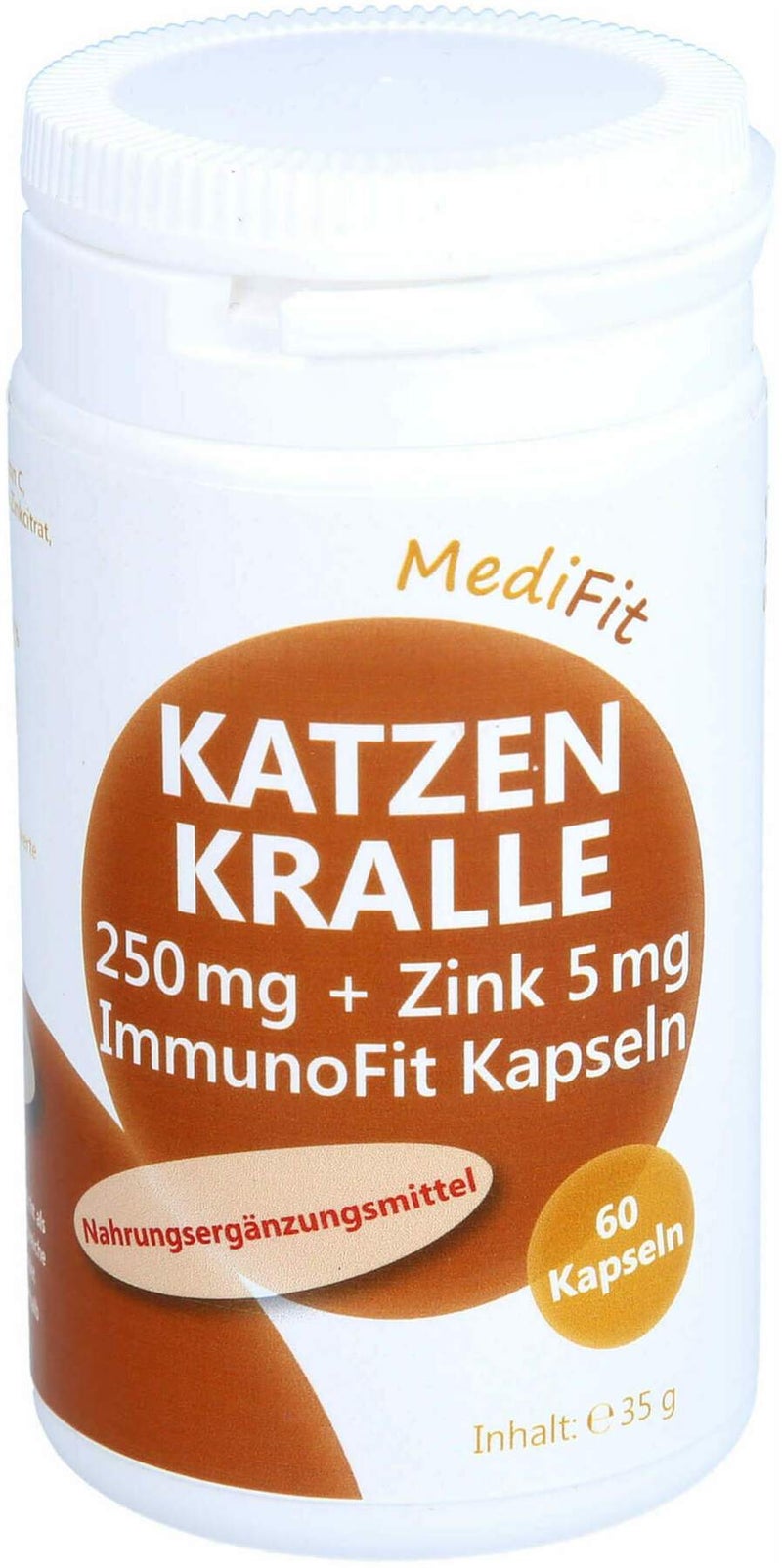Katzenkralle 250 Mg+zink 5 mg Immunofit Kapseln  60 Stück