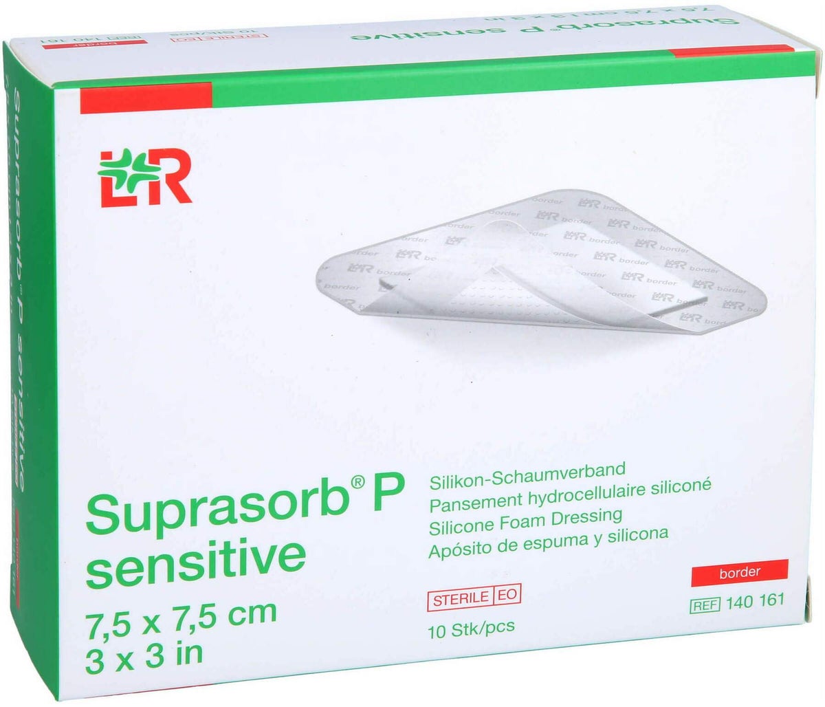 Suprasorb P Sensitive Pu-Schaumv.Border 7,5 X 7,5 10 Stk