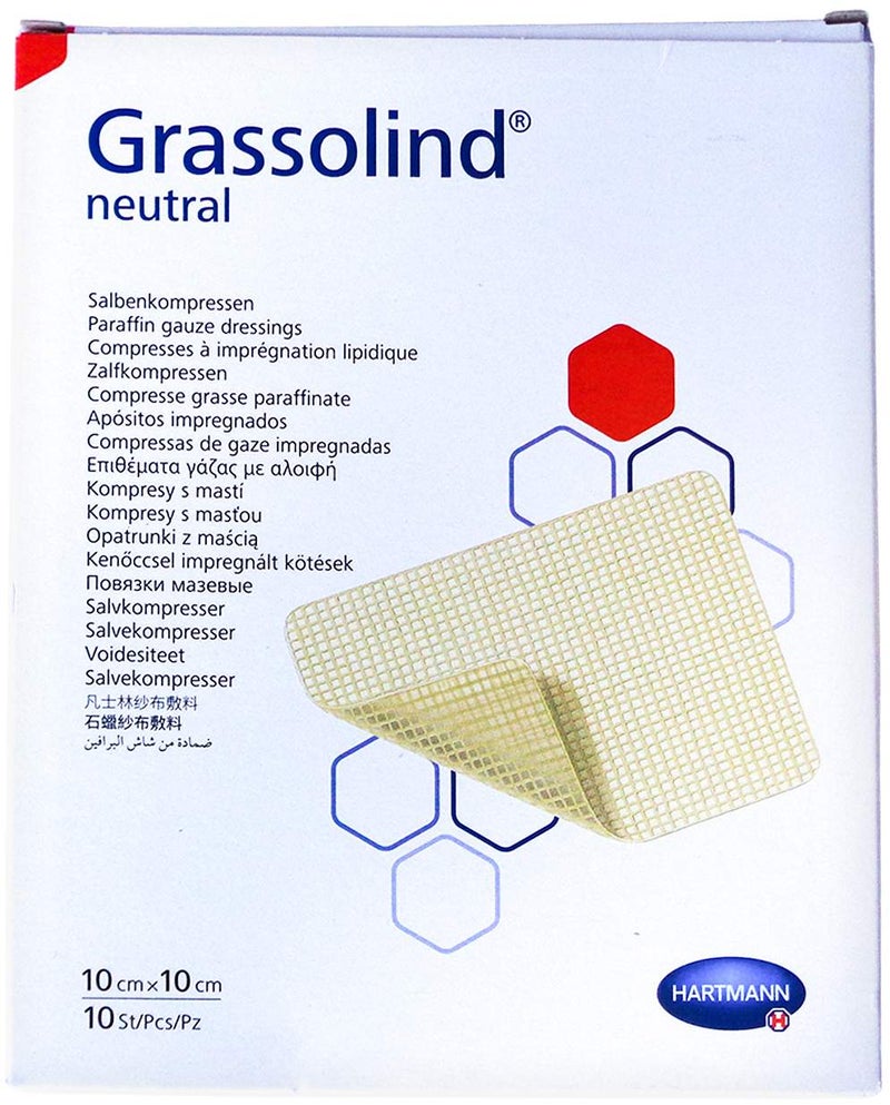 Grassolind Salbenkompressen 10x10 cm Steril