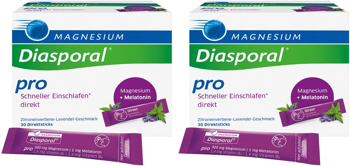 Magnesium Diasporal pro Schneller Einschlafen direkt 2 x 30 Sticks