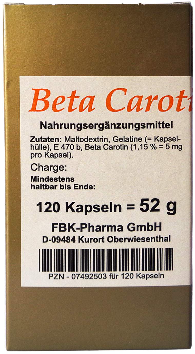 Beta Carotin 120 Kapseln