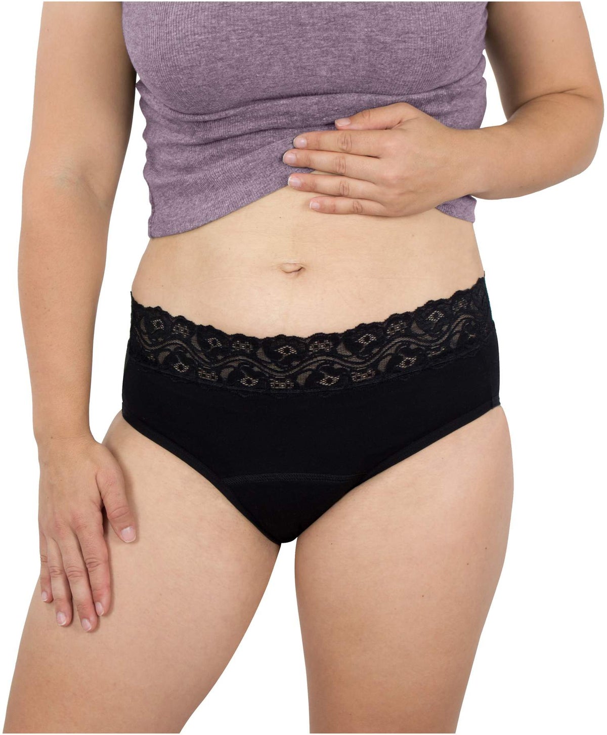 Spitzenslip mit Saugeinlage Größe 46-48 (XL)