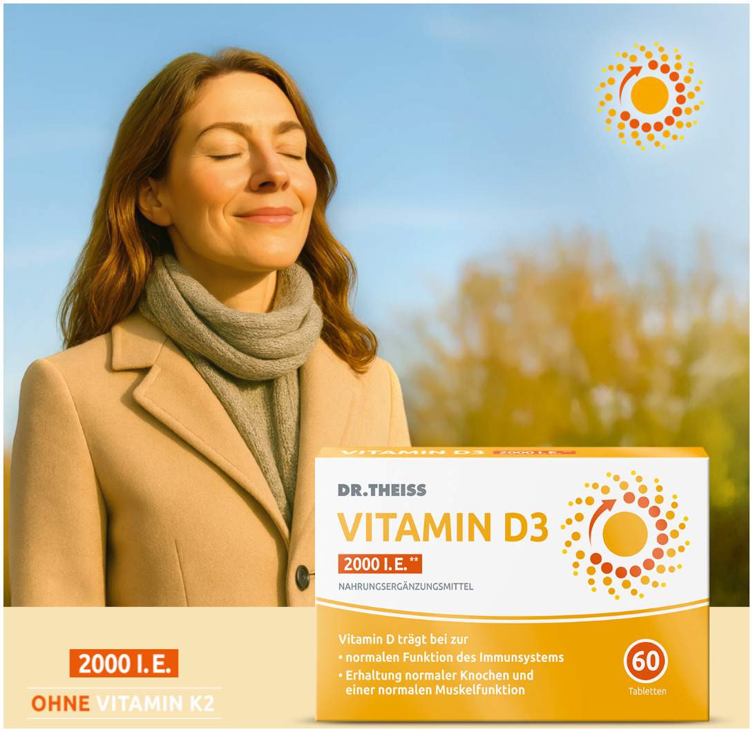 Dr.Theiss Vitamin D3 Tabletten 2000 I.E 60 Stück