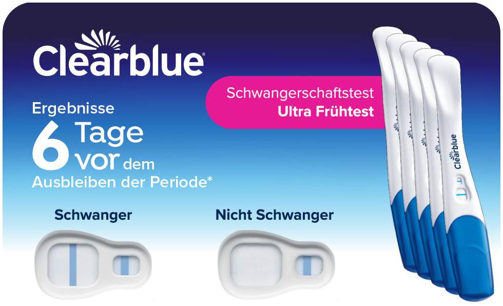 Clearblue Schwangerschaftstest Ultra Frühe Erkennung 5er Pack