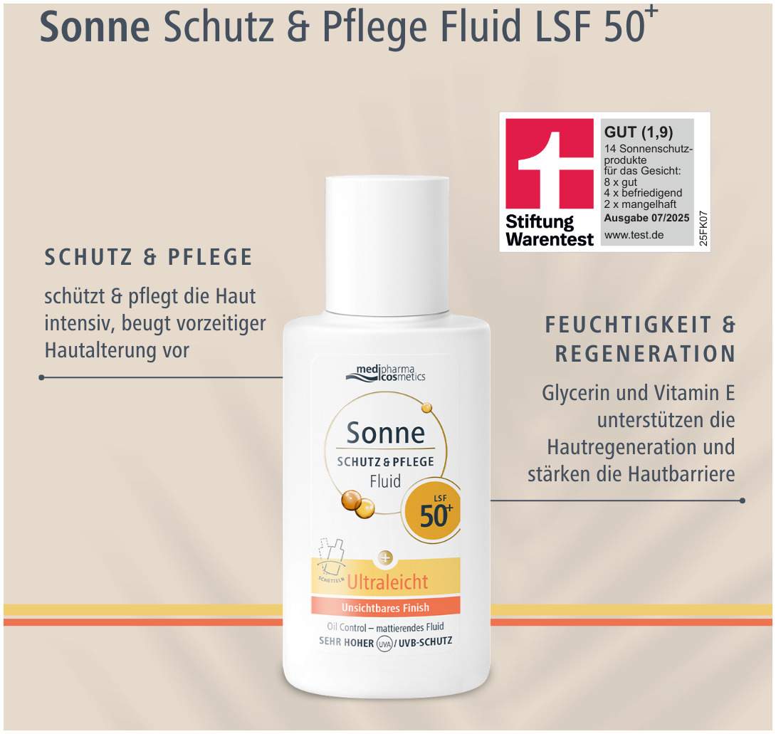 medipharma cosmetics Sonne Schutz & Pflege Fluid ultraleicht LSF 50+ 50 ml Lotion