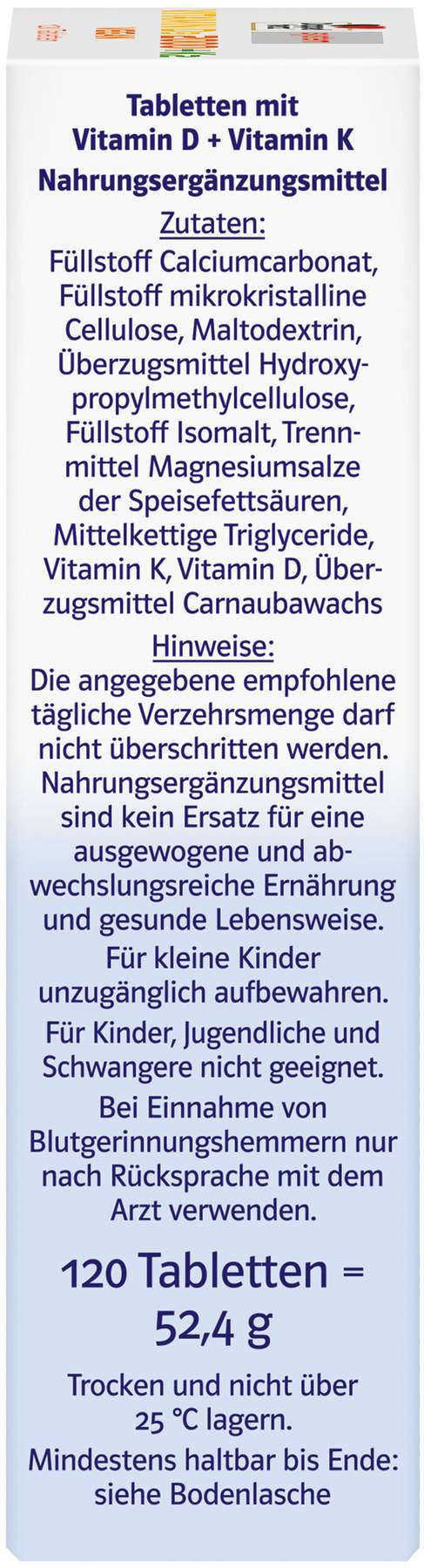 Doppelherz system Vitamin D3 2000 I.E. + K2 120 Tabletten