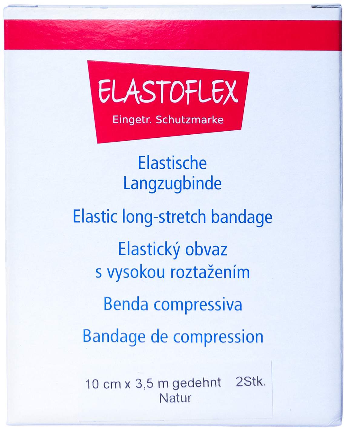 Elastoflex Langzugbinde 10 cm X 3,5 M Natur 2 Stück