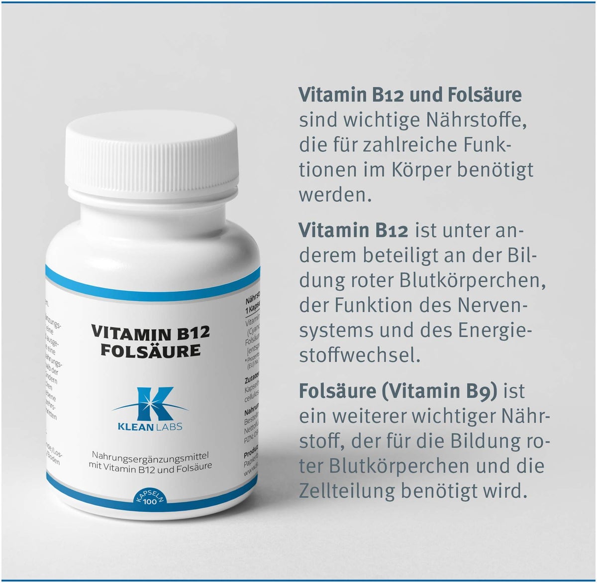 Vitamin B12 + Folsäure Kapseln