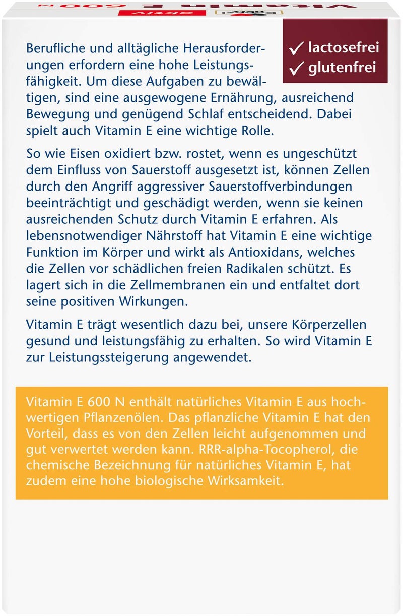 Doppelherz aktiv Vitamin E 600 N 80 Weichkapseln