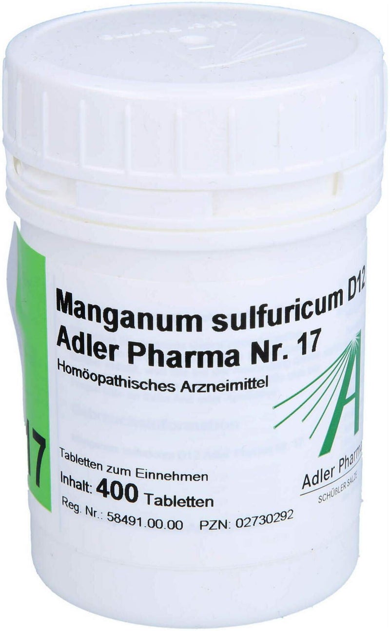 Biochemie Adler 17 Manganum Sulfuricum D 12 400 Tabletten