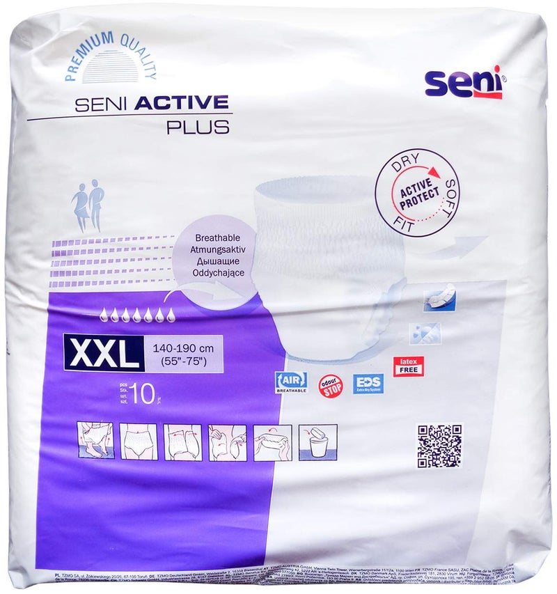 Seni Active Plus Inkontinenzslip Einmal Xxl 10 Stück