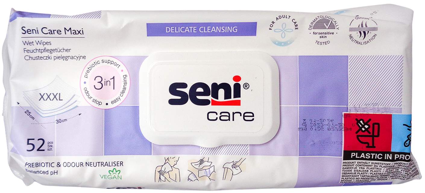 Seni Care Feuchttücher Maxi 25 X 30 cm 52 Stück