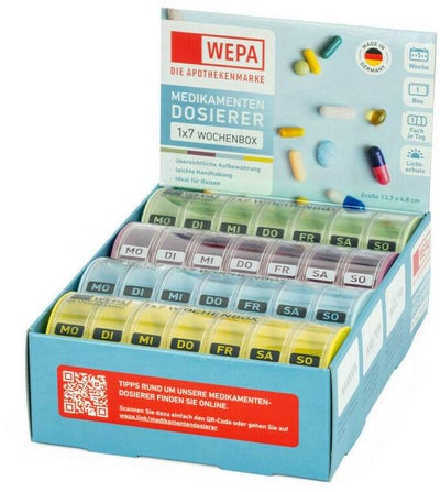 WEPA 1x7 Wochenbox Farbig Sortiert Pastell