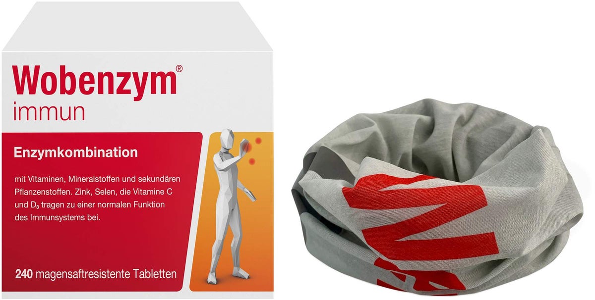Wobenzym immun 240 Tabletten + gratis Schlauchschal