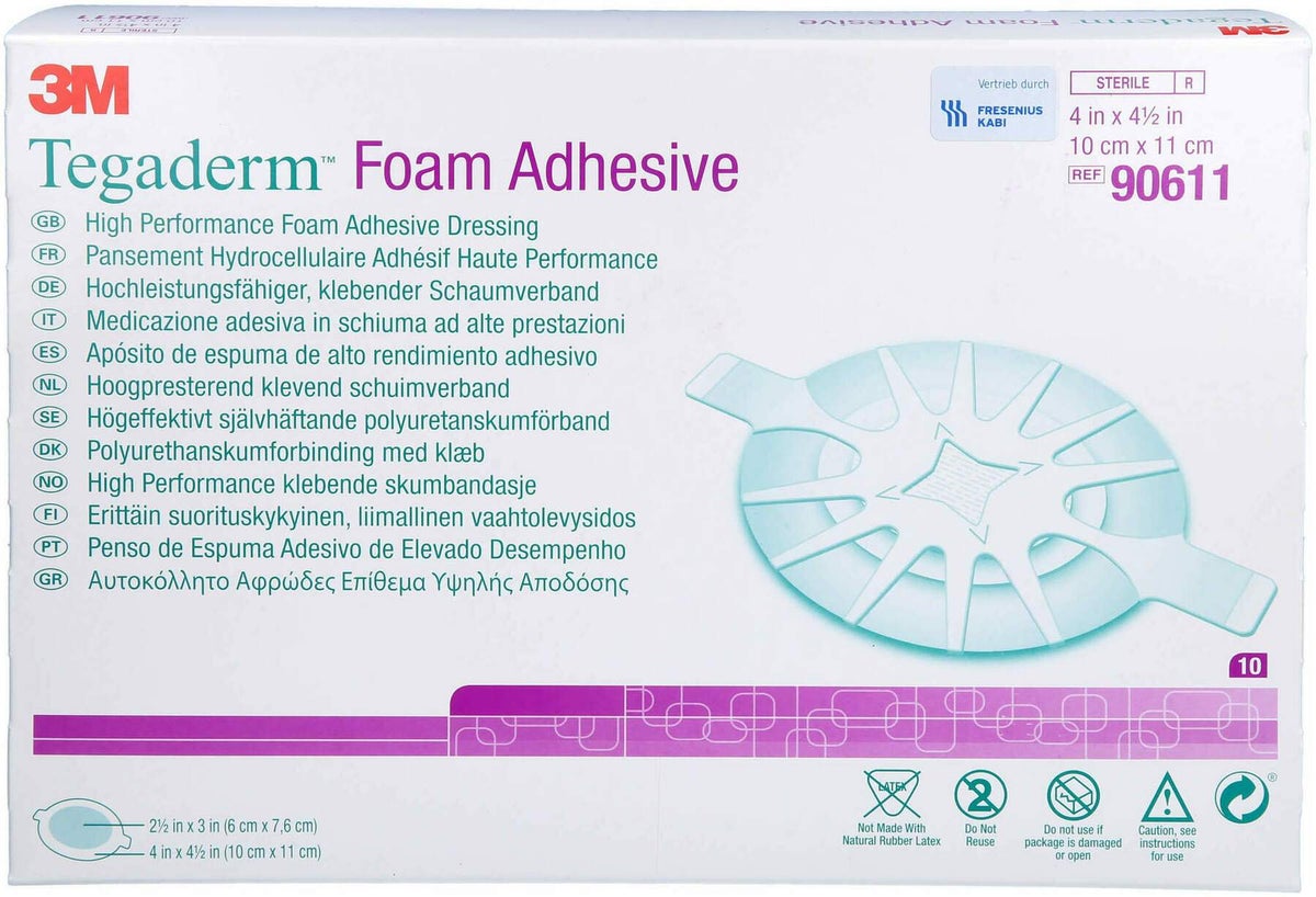 Tegaderm Foam Adhesive Fk 10x11 cm Oval 90611