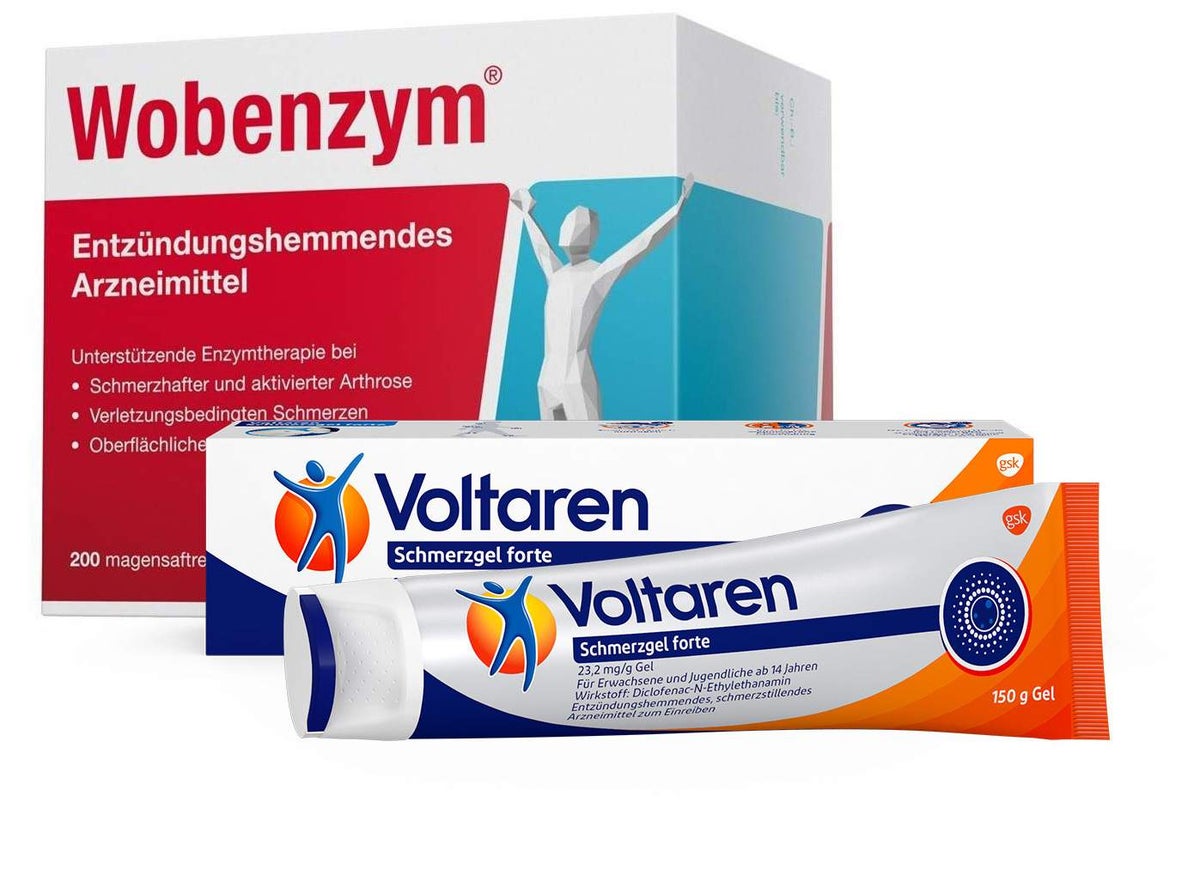 Sparset Voltaren forte 150 g + Wobenzym 200 Stück