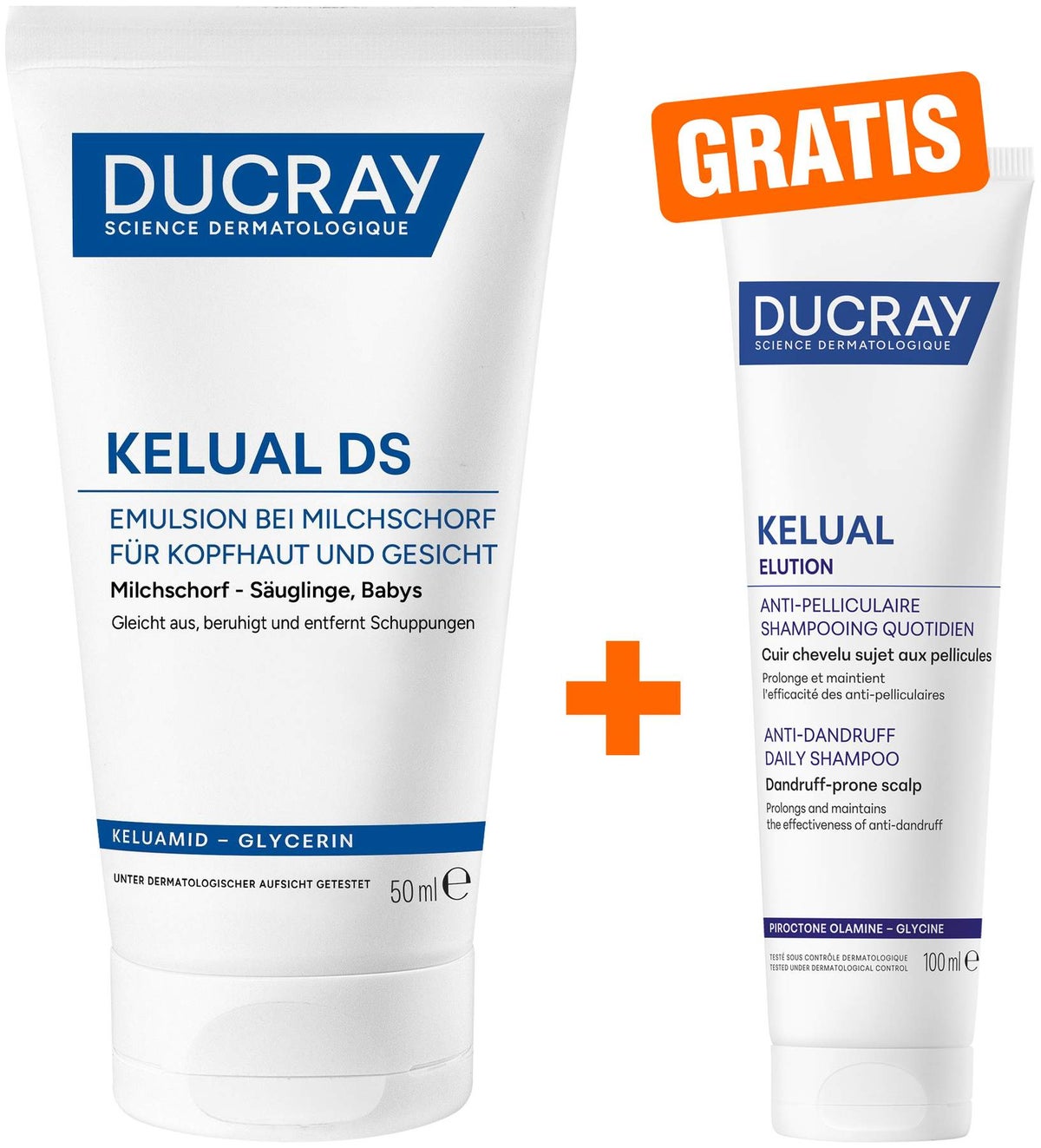 Ducray Kelual DS Emulsion 50 ml + gratis Ducray Elution ausgl. Shampoo 100 ml