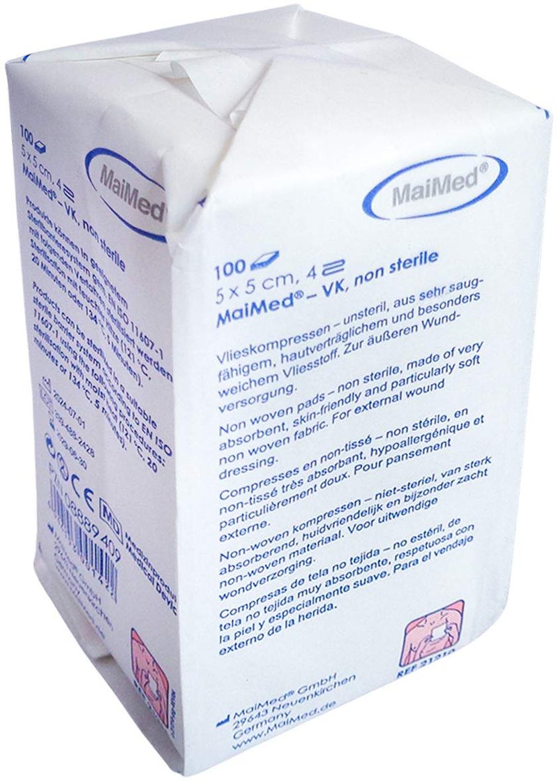 Vliesstoff-Kompressen Unsteril 5x5 cm 4fach