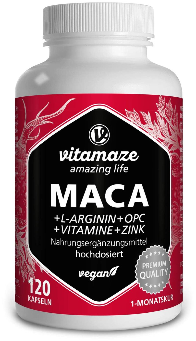 Vitamaze Maca 5.000 mg + L-Arginin 120 Kapseln