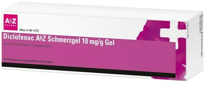 Diclofenac Abz Schmerzgel 10 mg Pro 1 G 150 G Gel