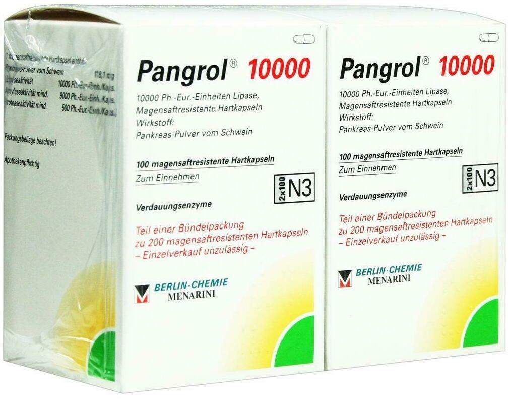 Pangrol 10000 Hartkapseln 200 Mit Magensaftresistentem Überzug