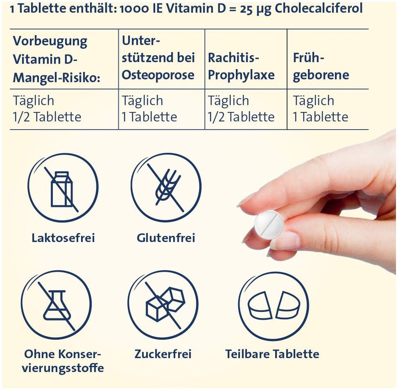 Vitamin D3 Hevert 1000 I.E. 200 Tabletten