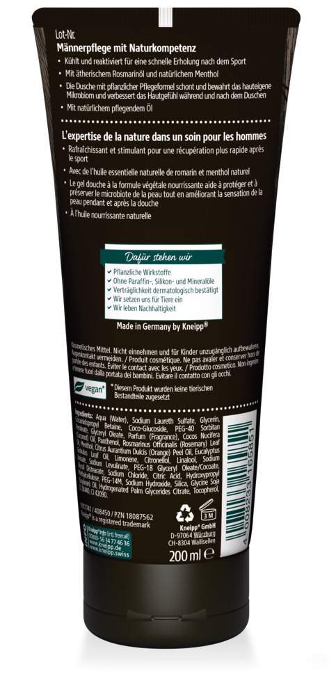 Kneipp Men 2in1 Dusche Sport 200 ml Duschgel