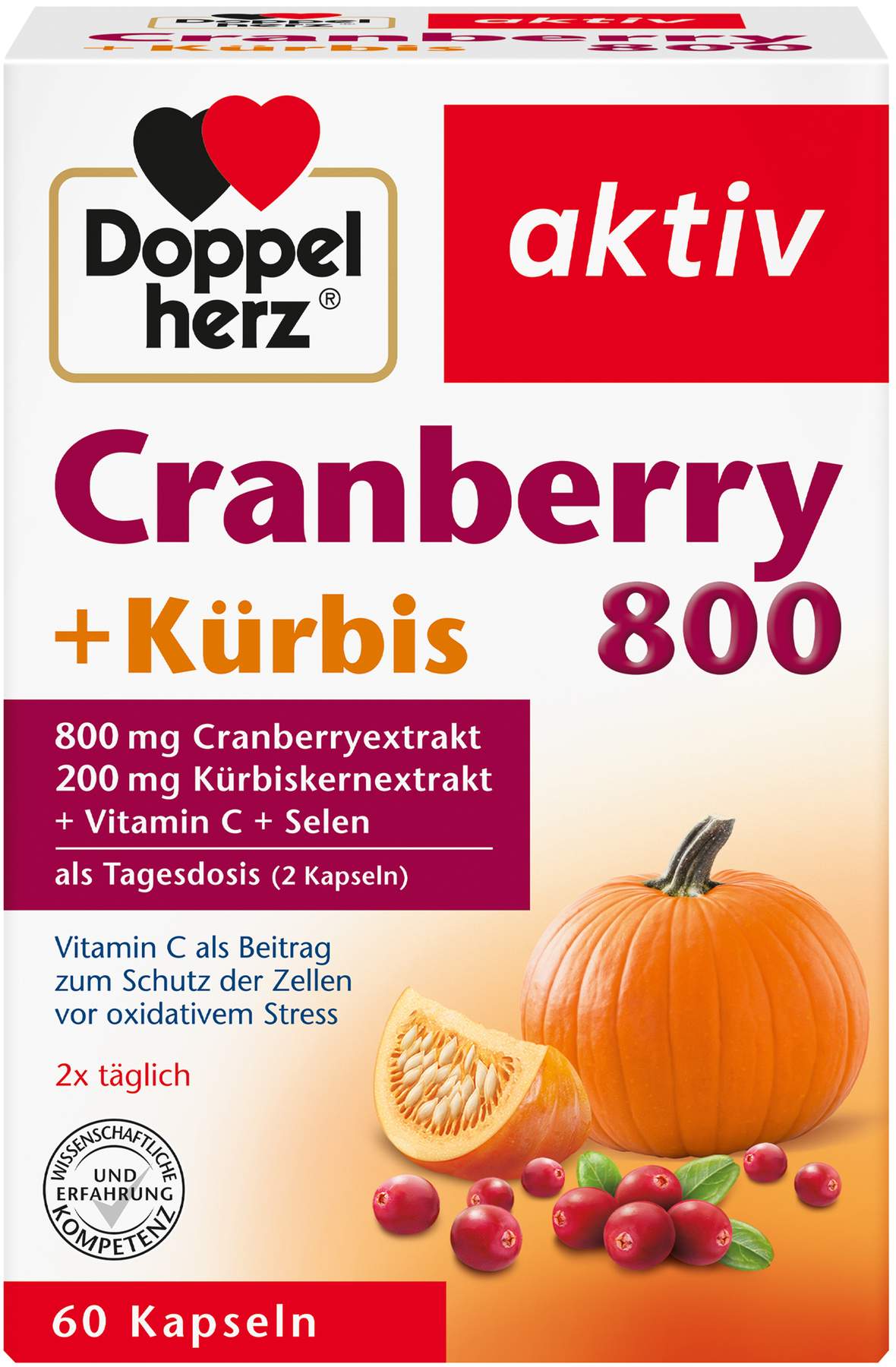Doppelherz Aktiv Cranberry + Kürbis 60 Kapseln