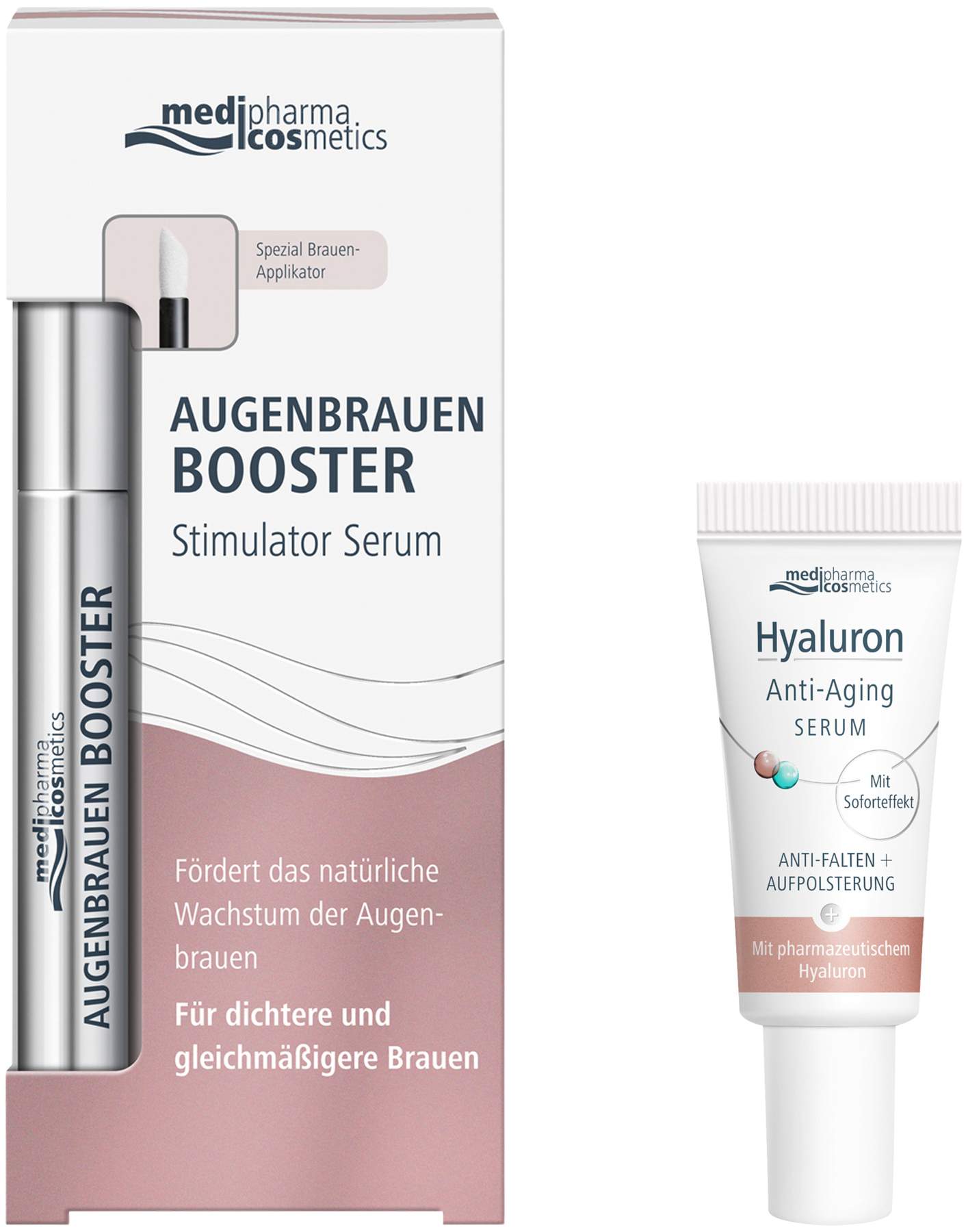 medipharma cosmetics Augenbrauen Booster 4 ml Flüssigkeit + gratis Hyaluron Anti - Aging Serum 5 ml