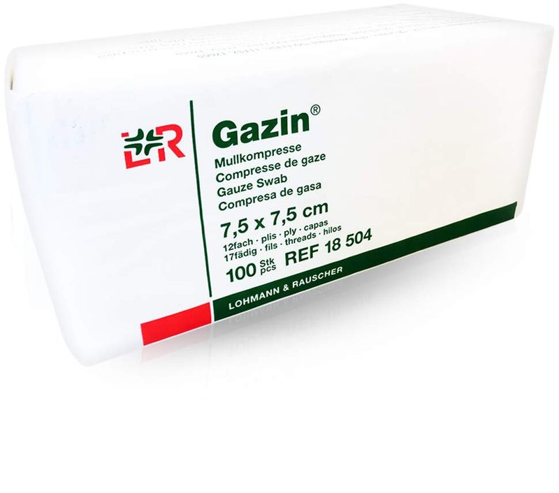 Gazin Mullkompresse 7,5 X 7,5 cm Unsteril 12fach 100 Kompressen