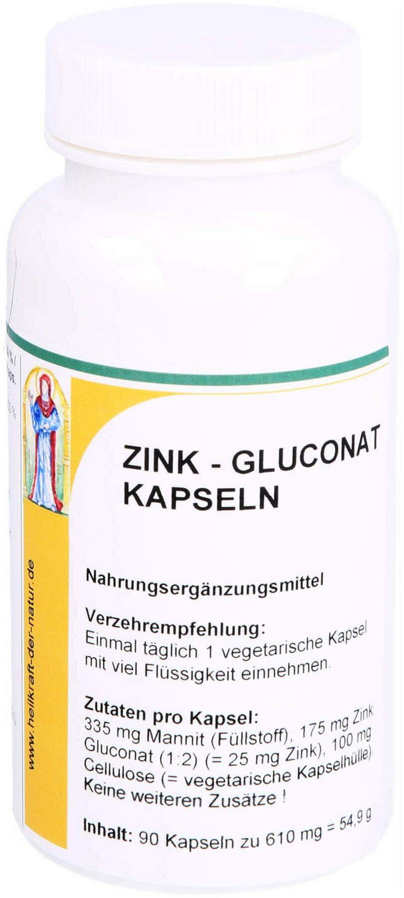 Zink 25 mg Zinkgluconat 90 Kapseln