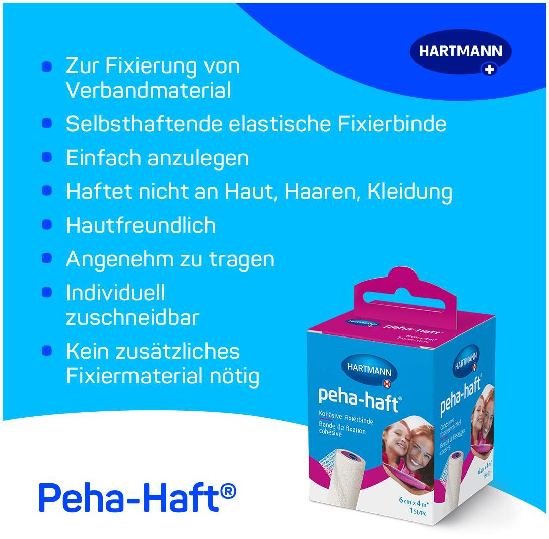 Peha-Haft Fixierbinde Latexfrei 6 cm X 4 M
