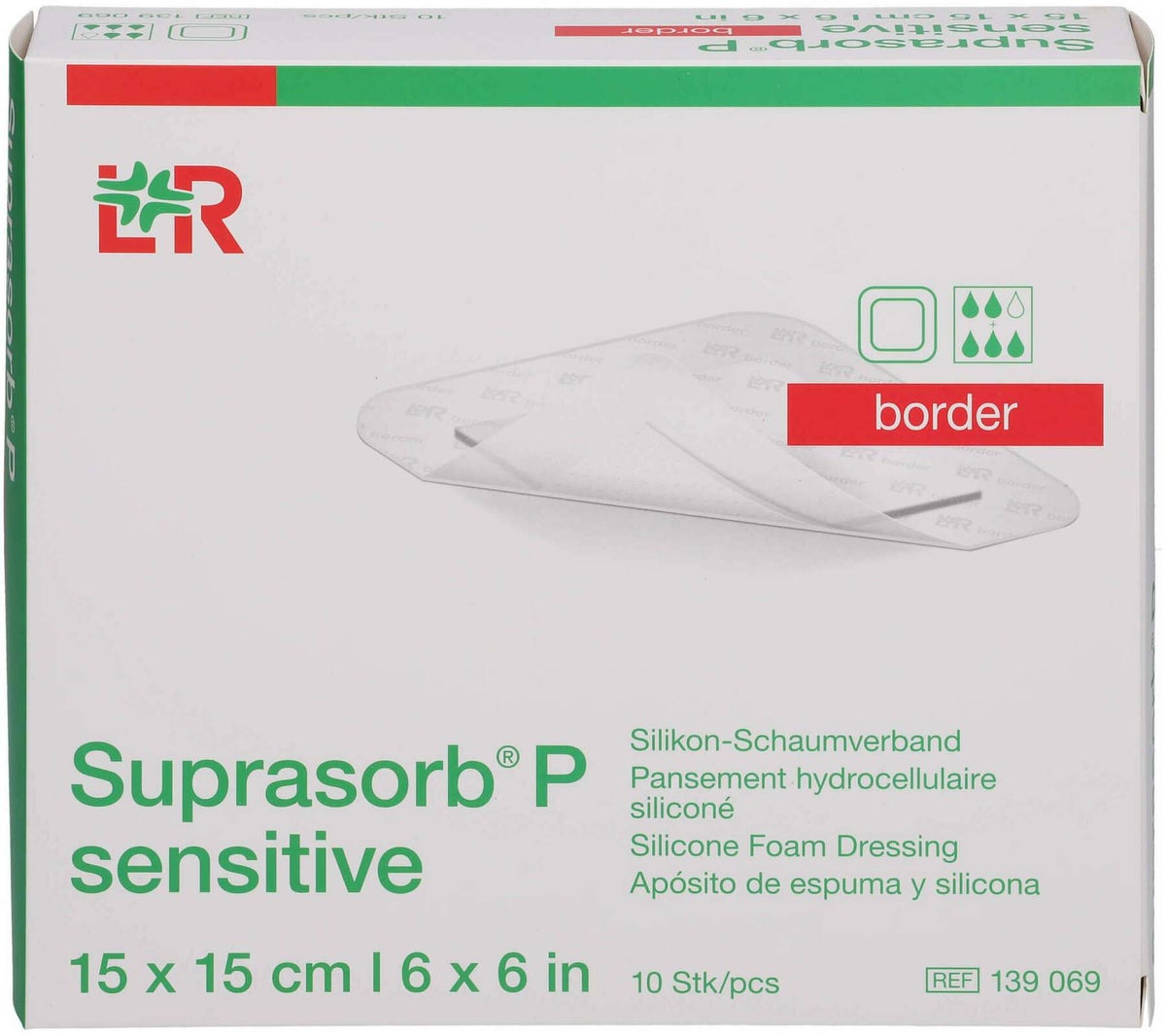 Suprasorb P Sensitive Pu-Schaumv.Border 15 X 15 cm 10 Stk