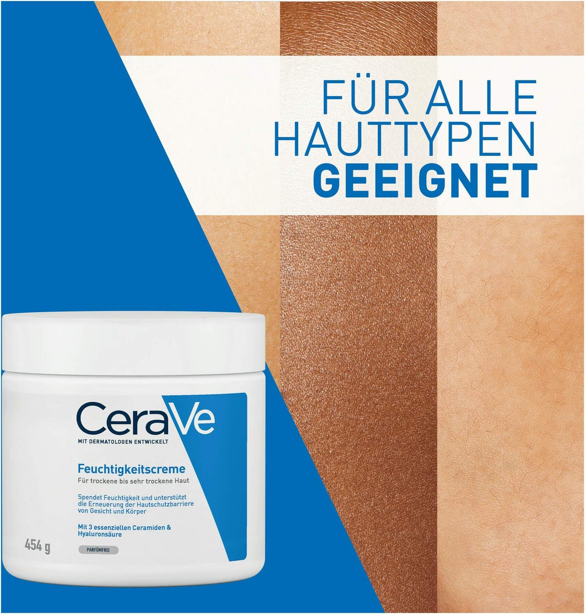 CeraVe Feuchtigkeitscreme 454 g + gratis Reinigungslotion 20 ml