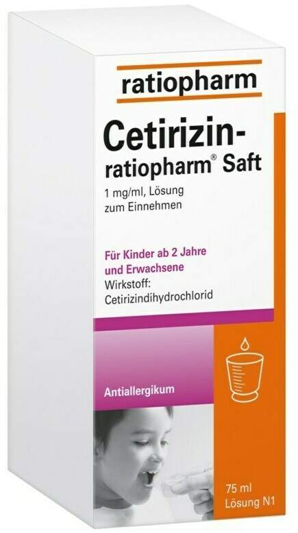 Cetirizin Ratiopharm 75 ml Saft