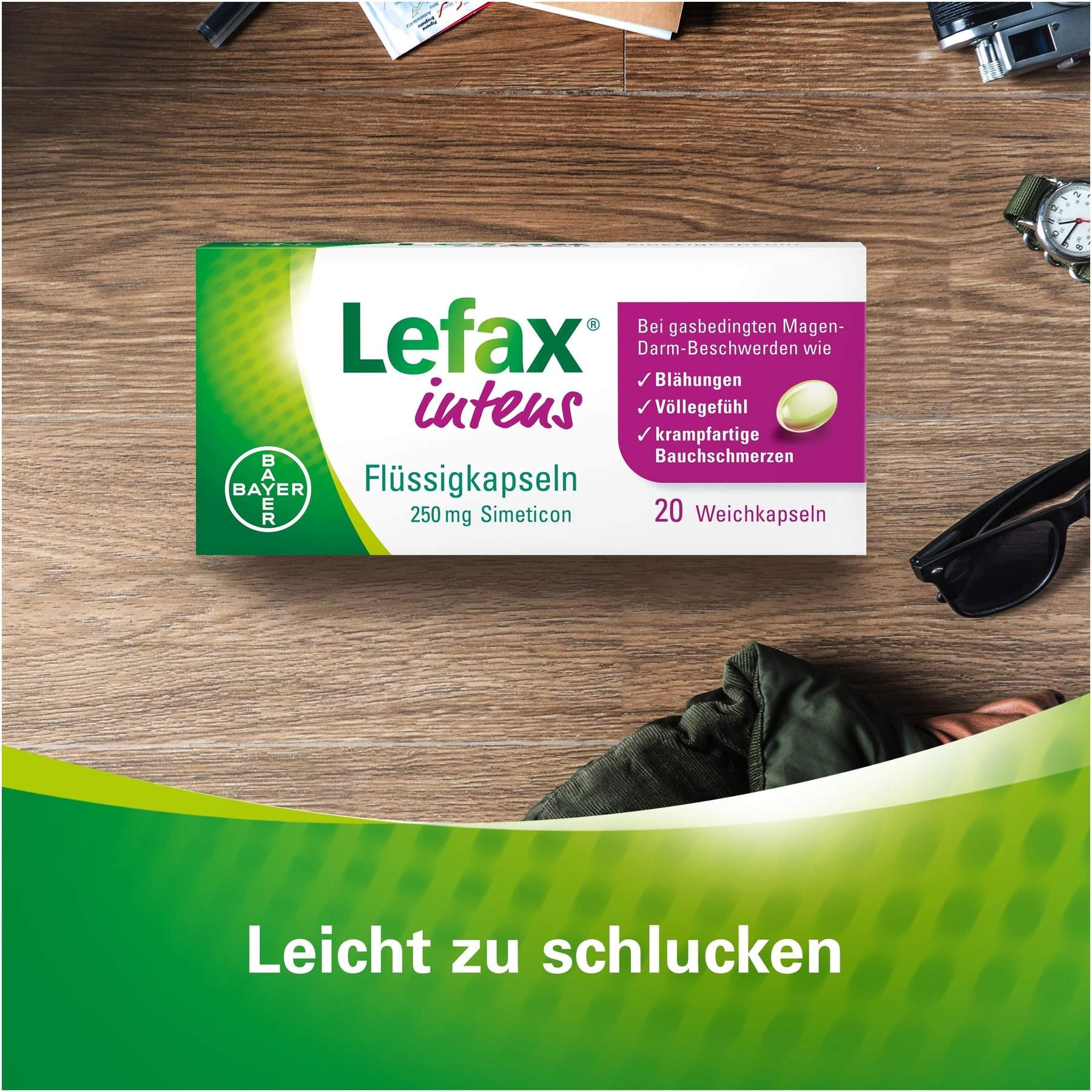 Lefax intens Flüssigkapseln 250 mg Simeticon 20 Stück