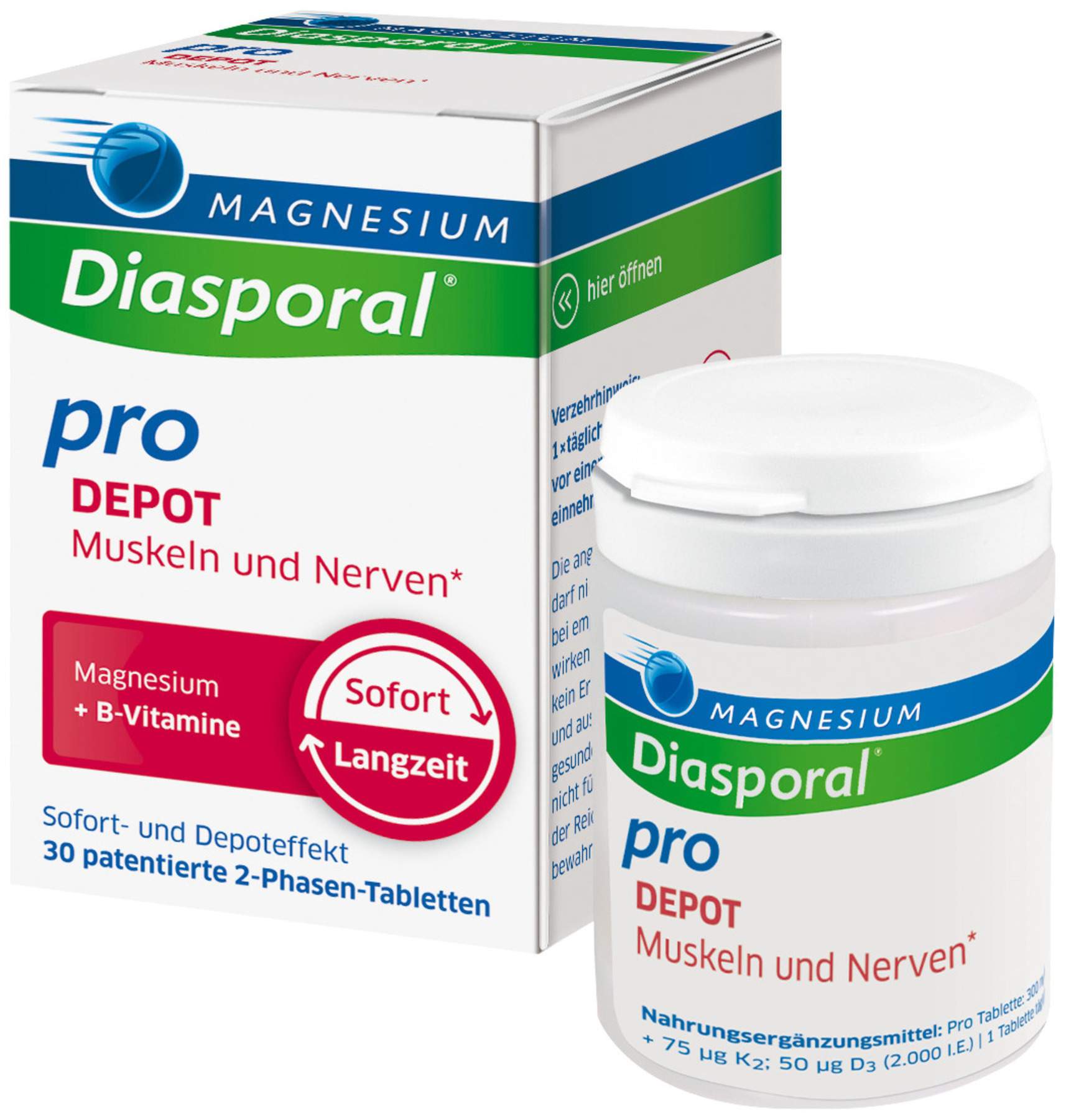 Magnesium Diasporal Pro DEPOT Muskeln und Nerven Tabletten 30 Stück