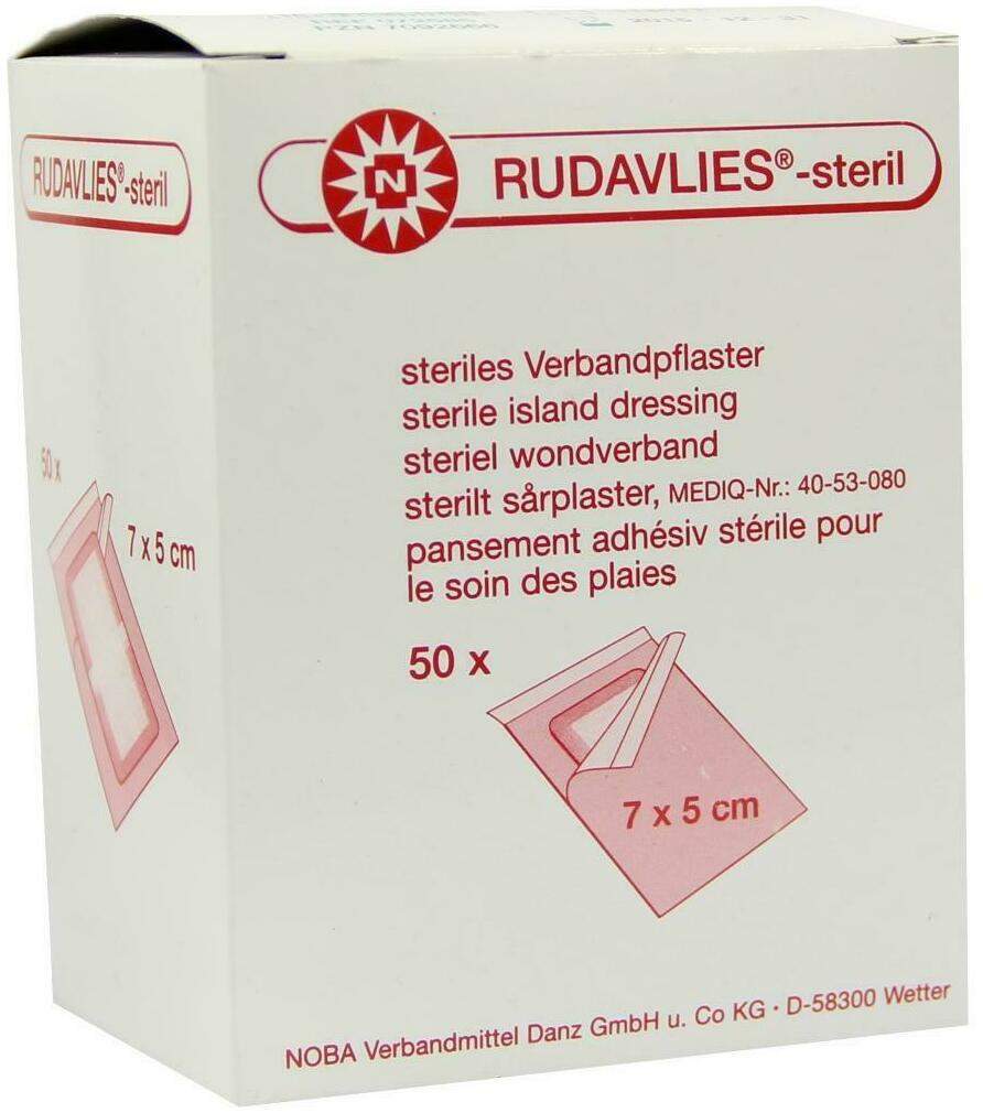 Rudavlies 7 cm X 5 cm 50 Verbandpflaster Steril