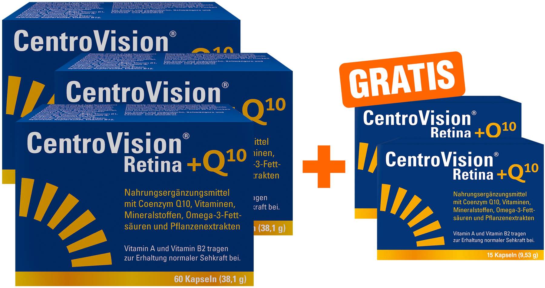 CentroVision Retina + Q10 180 Kapseln + gratis 30 Kapseln