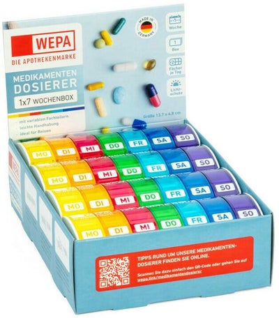 WEPA 1x7 Wochenbox Uv-Schutz+ Regenbogen