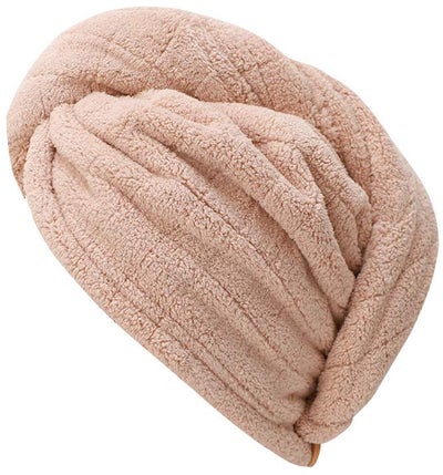Haarturban aus Microfaser, beige 1 Stück