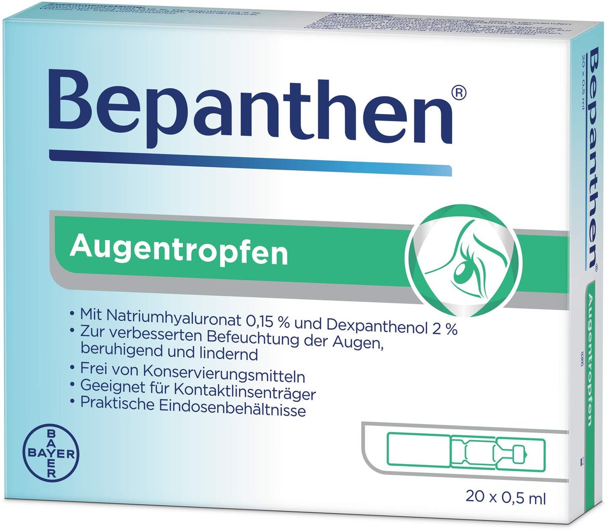 Bepanthen 20 x 0.5 ml Augentropfen