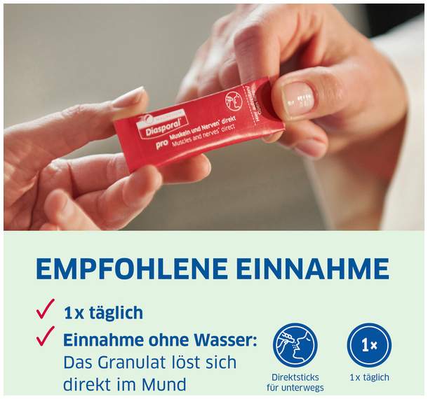 Magnesium Diasporal Pro Muskeln und Nerven direk Direktgranulat 90 Sticks