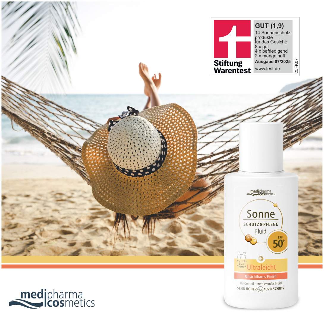 medipharma cosmetics Sonne Schutz & Pflege Fluid ultraleicht LSF 50+ 50 ml Lotion