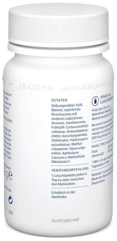 Pure Encapsulations B12 Folate Melt 90 Lutschtabletten
