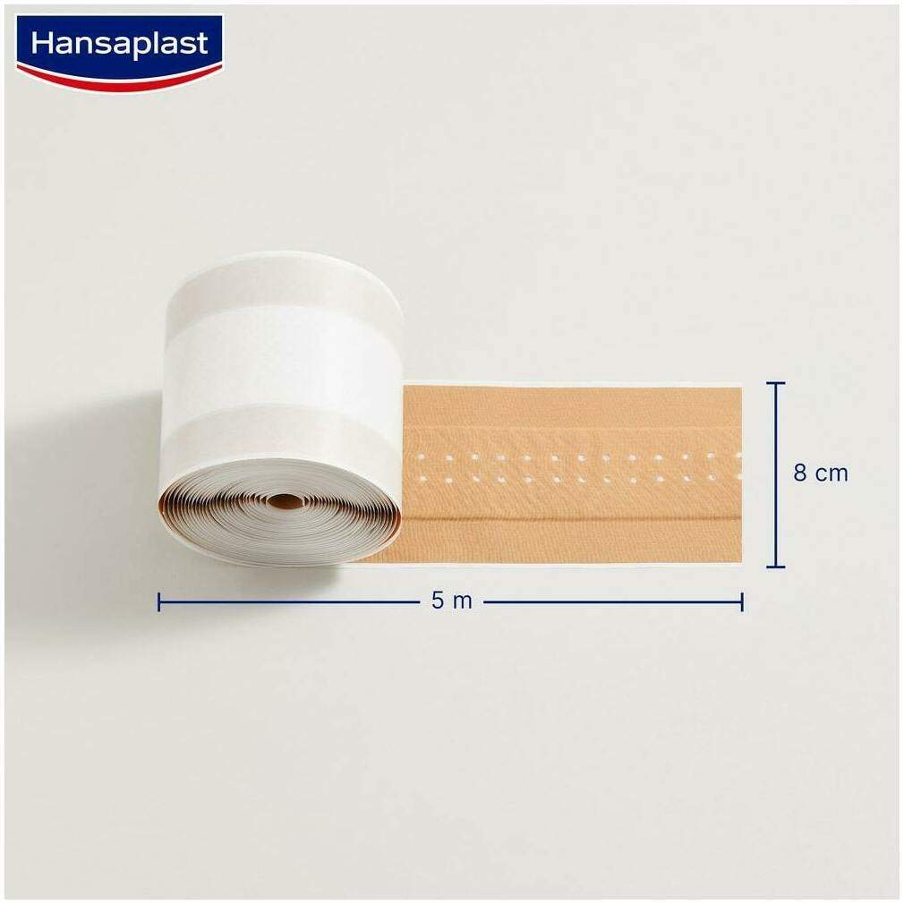 Hansaplast classic 5 m x 8 cm 1 Pflaster