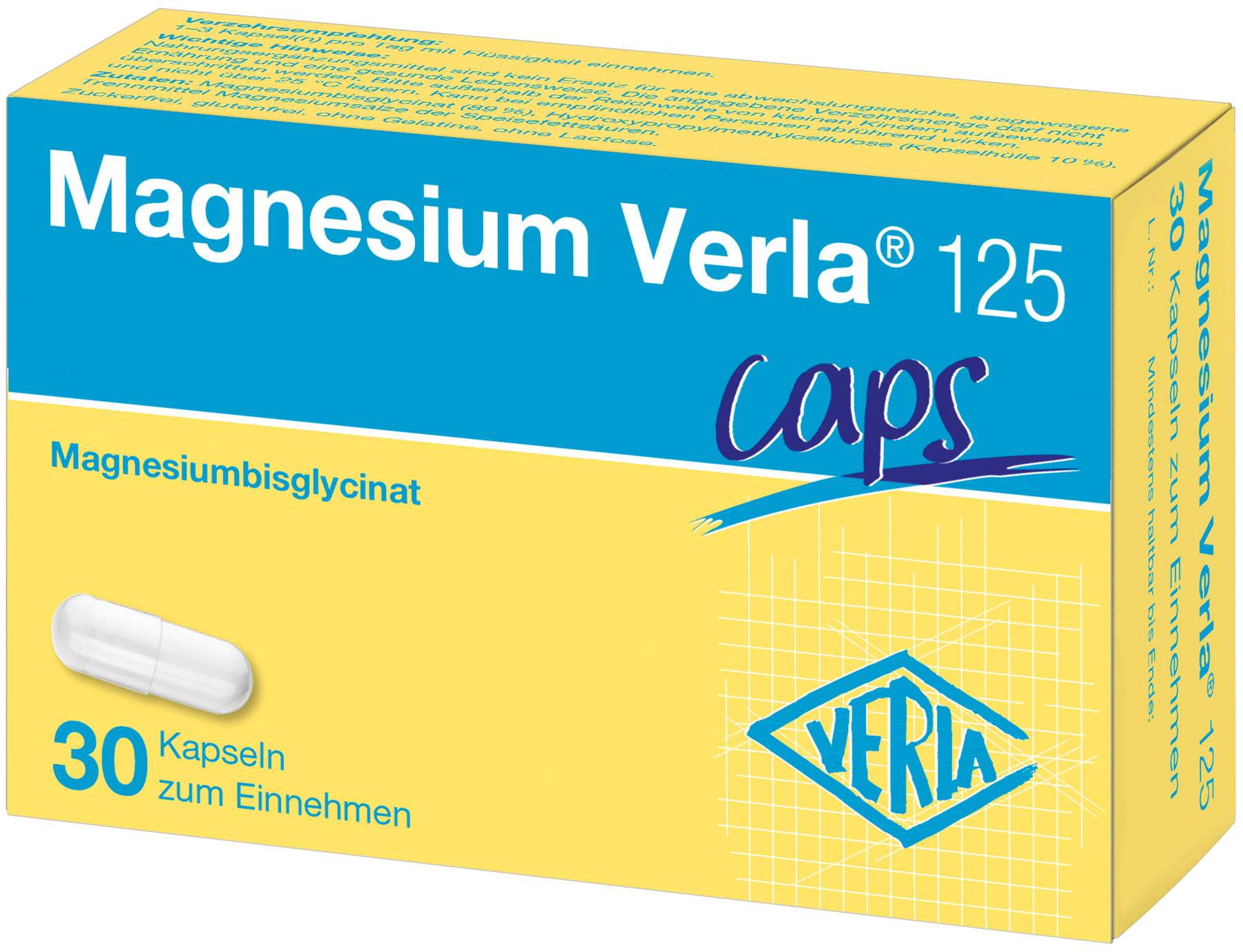 Magnesium Verla 125 mg 30 Kapseln