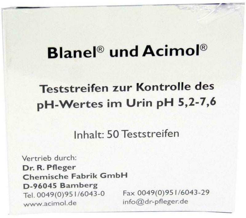 Teststreifenheft zur Bestimmung des Urin Ph Wertes 50 Teststreifen