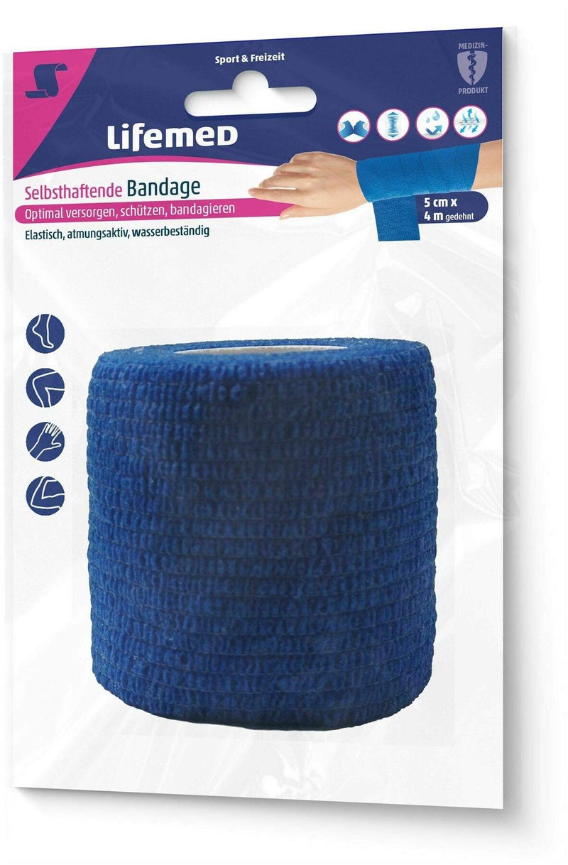 Selbsthaftende Bandage, 5 cm x 4 m, farbig sortiert