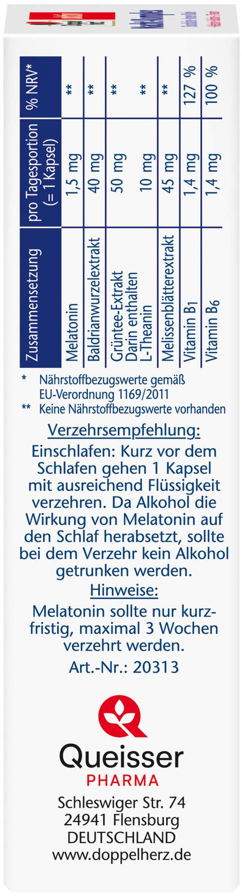 Doppelherz Aktiv Nacht-Komplex Kapseln 30 Stück